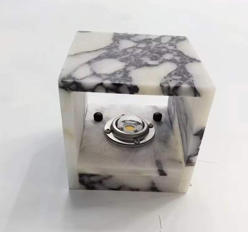Marble wall sconce