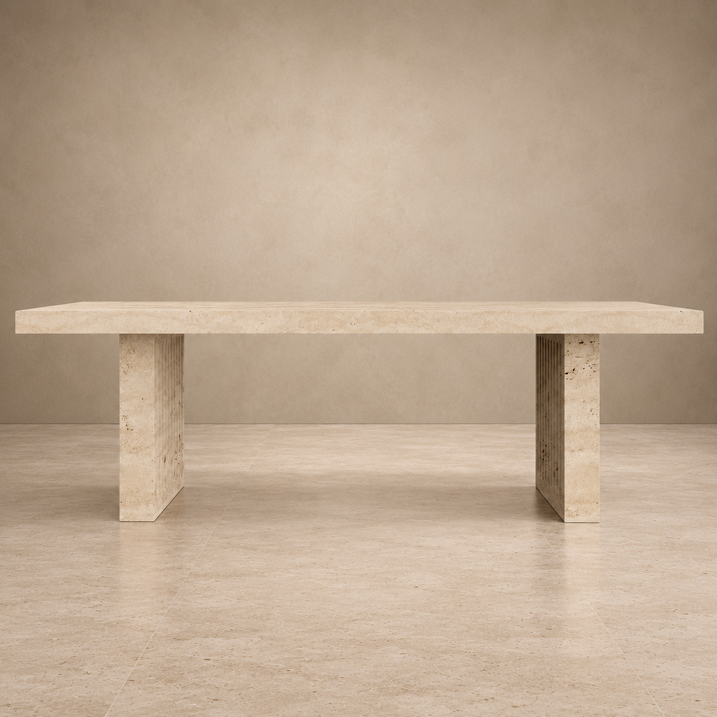 Ardelle Dining Table — Travertine