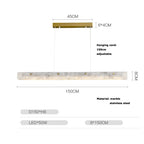 Alabaster Marble Linear Pendant Chandelier