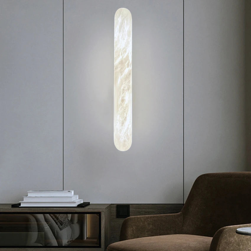 Translucent Vertical Marble Sconce