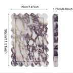 Scalloped Marble Tray - Calacatta Viola Wavy Decorative Vanity Platter