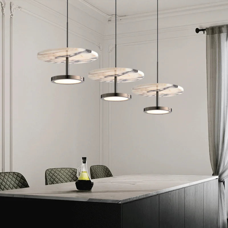 Calacatta Marble Disc Pendant Lighting