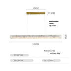 Alabaster Marble Linear Pendant Chandelier