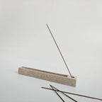 The Aura Travertine Block Incense Holder & Ash Catcher