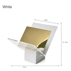 Marble Book Stand - Acrylic and Brass Open Coffee Table Book Display Holder