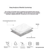 The Canyon Arabescato Marble Square Coffee Table