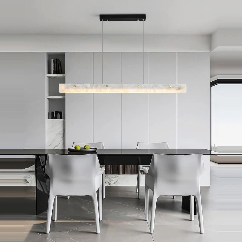 Alabaster Marble Linear Pendant Chandelier
