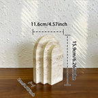 Petra Arched Travertine Stone Bookends