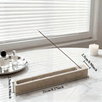 The Aura Travertine Block Incense Holder & Ash Catcher