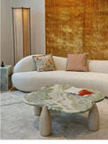The Clover Green Onyx & Oak Coffee Table