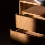 Arc Waterfall Stone Asymmetric Bedside Table