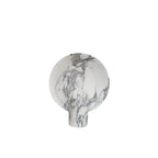 Sculptural Marble Halo Table Lamp - Calacatta Viola, Travertine, & Arabescato Stone Sconce