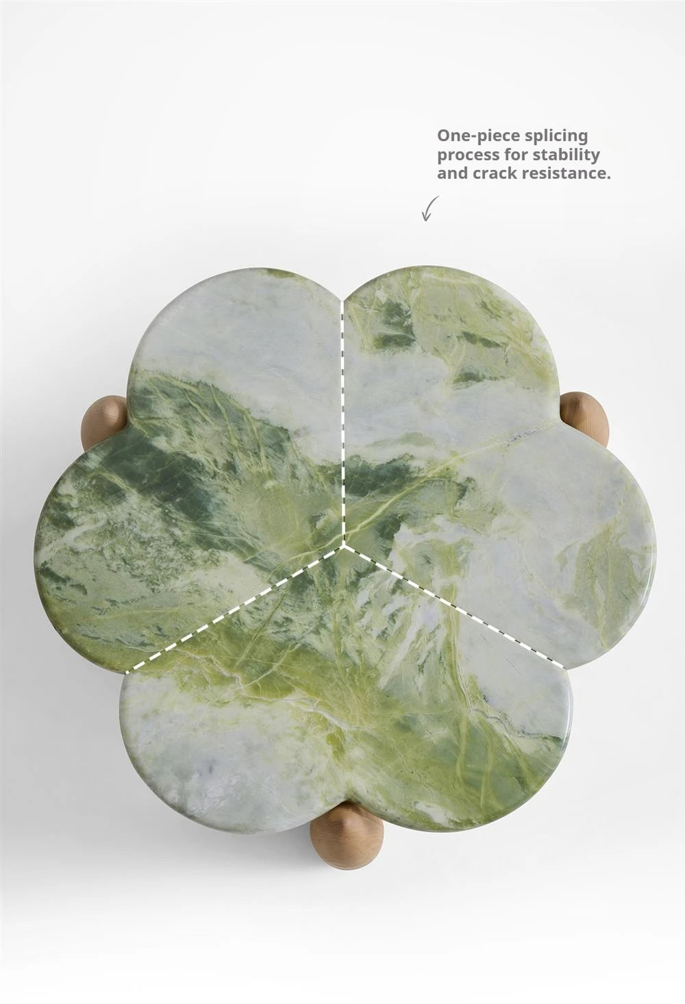 The Clover Green Onyx & Oak Coffee Table