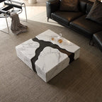 The Canyon Arabescato Marble Square Coffee Table