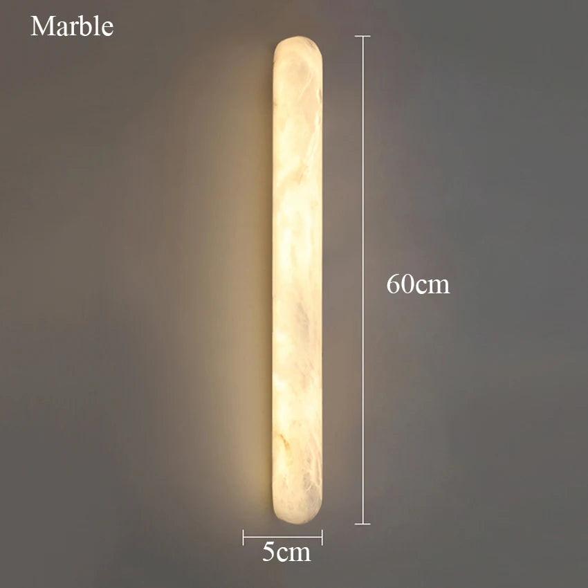 Translucent Vertical Marble Sconce