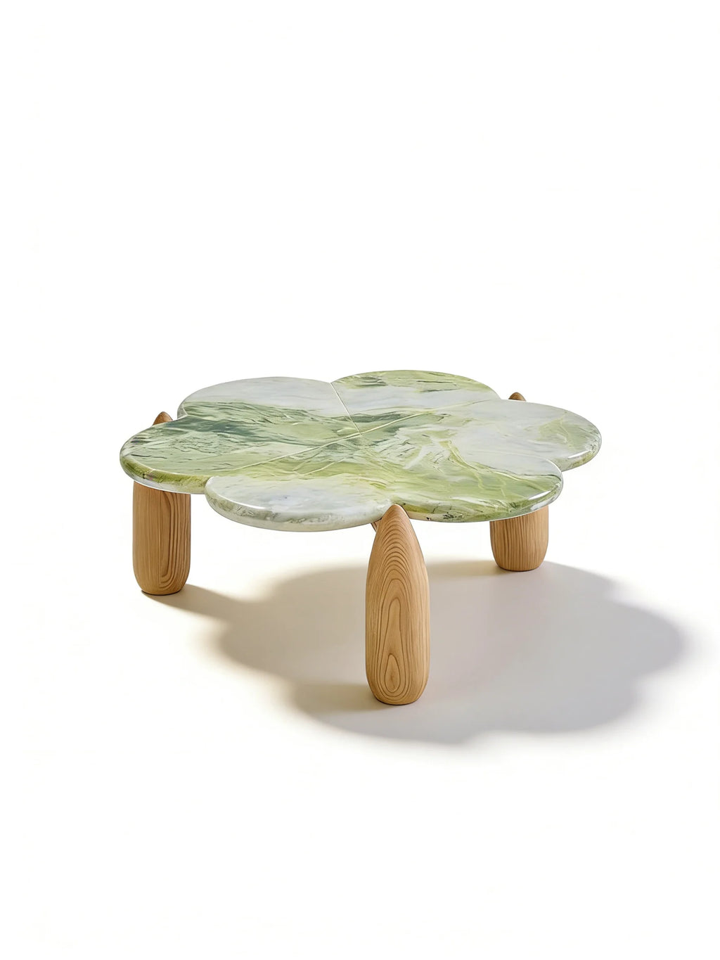 The Clover Green Onyx & Oak Coffee Table