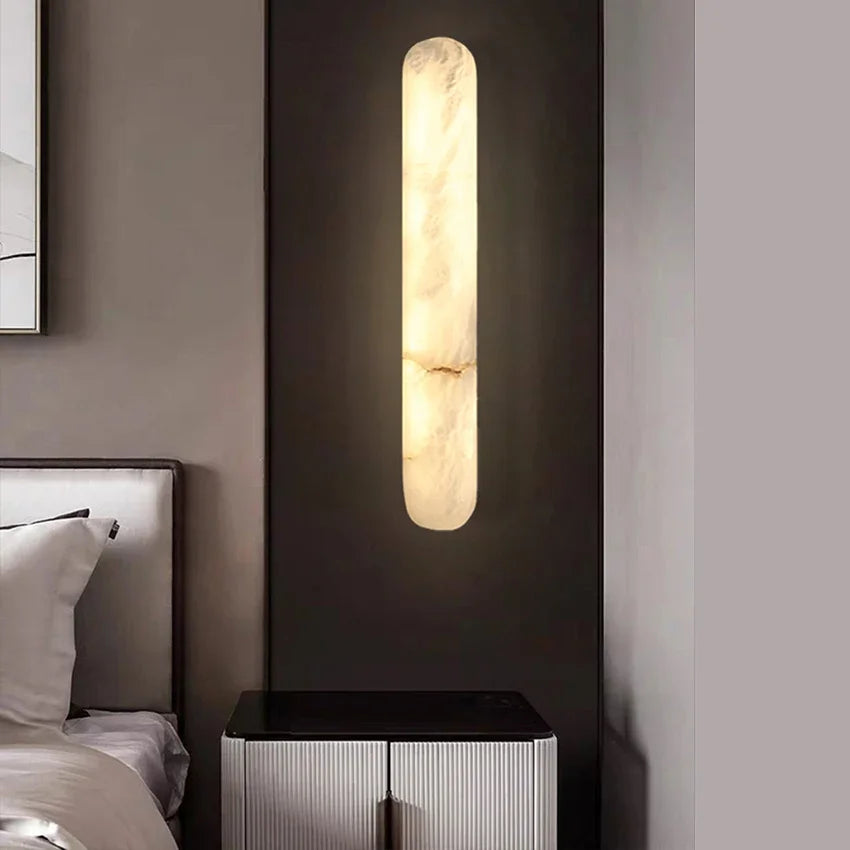 Translucent Vertical Marble Sconce