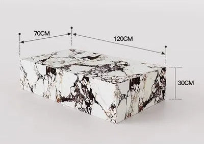 Bulgari Marble Plinth Coffee Table - Calacatta Viola Modular Plinth Cube & Rectangular Table
