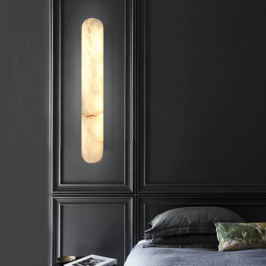 Translucent Vertical Marble Sconce