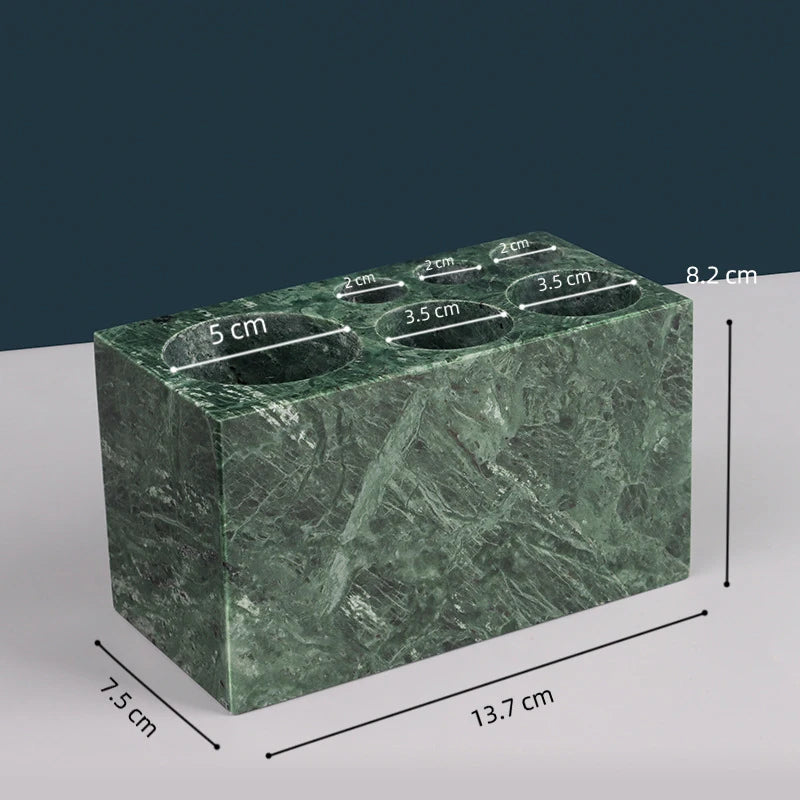 The Monolith Vanity Organizer – Hand-Carved Solid Marble