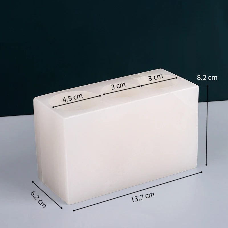 The Monolith Vanity Organizer – Hand-Carved Solid Marble