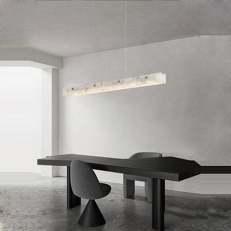 Alabaster Marble Linear Pendant Chandelier