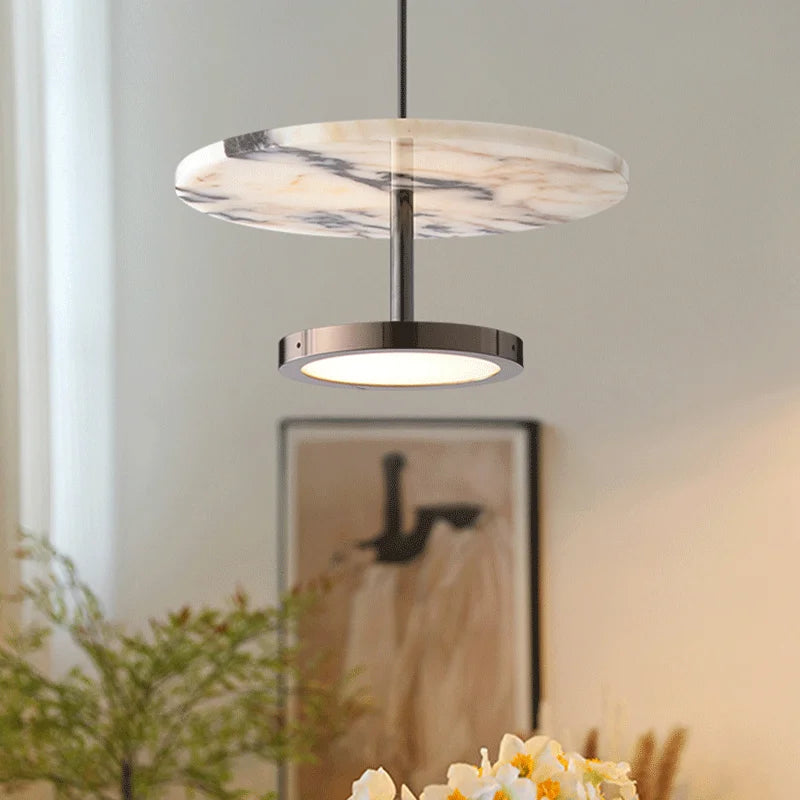 Calacatta Marble Disc Pendant Lighting