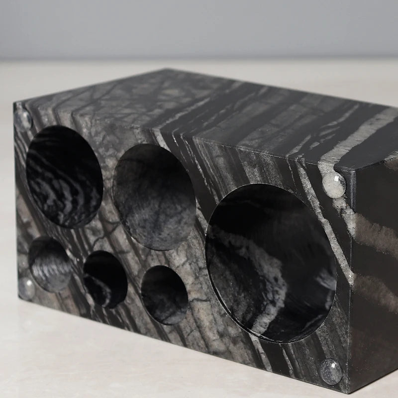 The Monolith Vanity Organizer – Hand-Carved Solid Marble