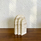 Petra Arched Travertine Stone Bookends