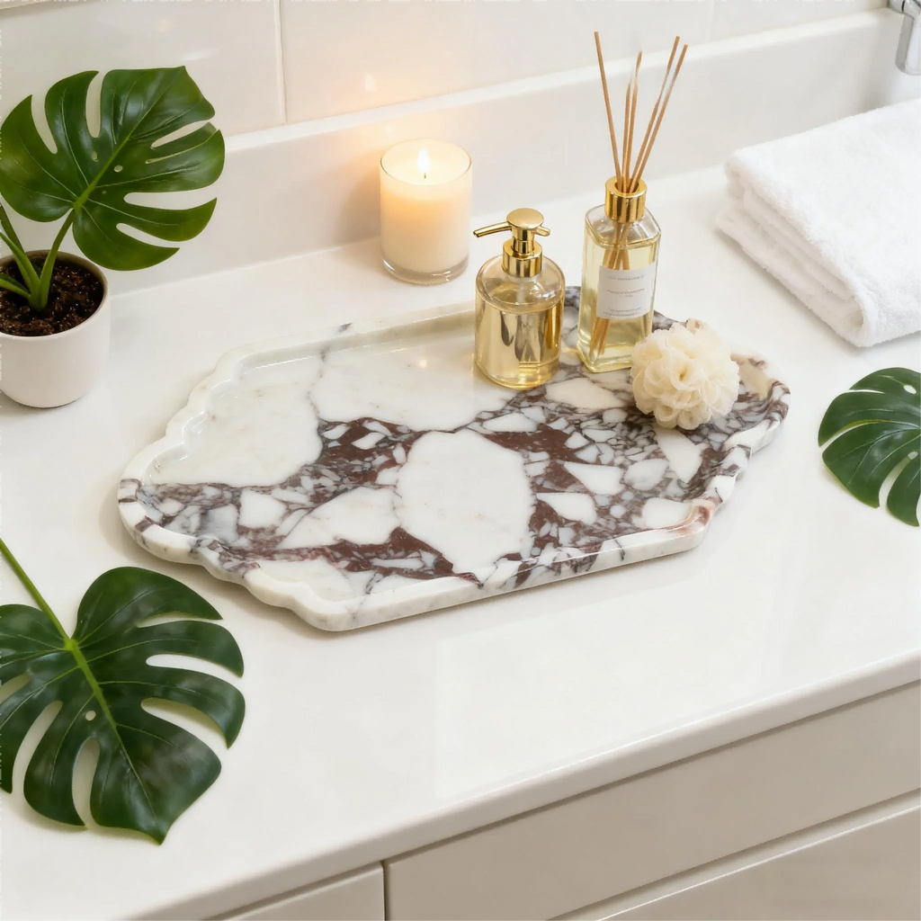 The Scalloped Stone Gallery Tray