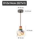 Stacked Stone Pendant Light - Marble and Onyx Geometric Pebble Hanging Lamp