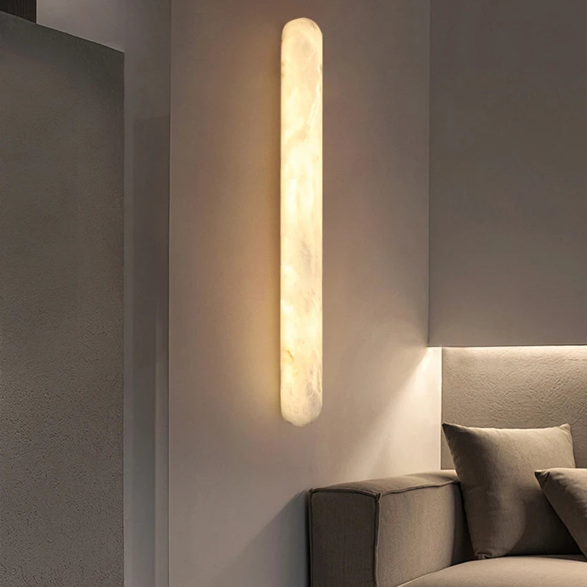 Translucent Vertical Marble Sconce