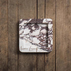 Calacatta Viola & Travertine Stone - Marble Ashtray or Jewelry Tray