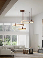 The Aurelia Travertine Ring Pendant Chandelier