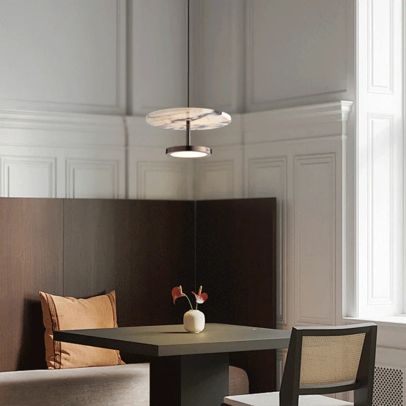 Calacatta Marble Disc Pendant Lighting