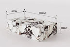 Bulgari Marble Plinth Coffee Table - Calacatta Viola Modular Plinth Cube & Rectangular Table