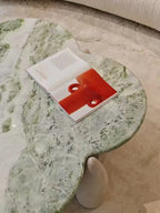 The Clover Green Onyx & Oak Coffee Table