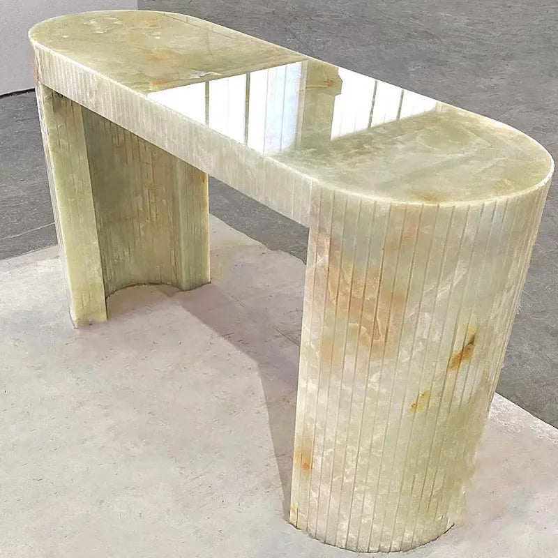 The Fluted Monolith – Grand Marble Console Table