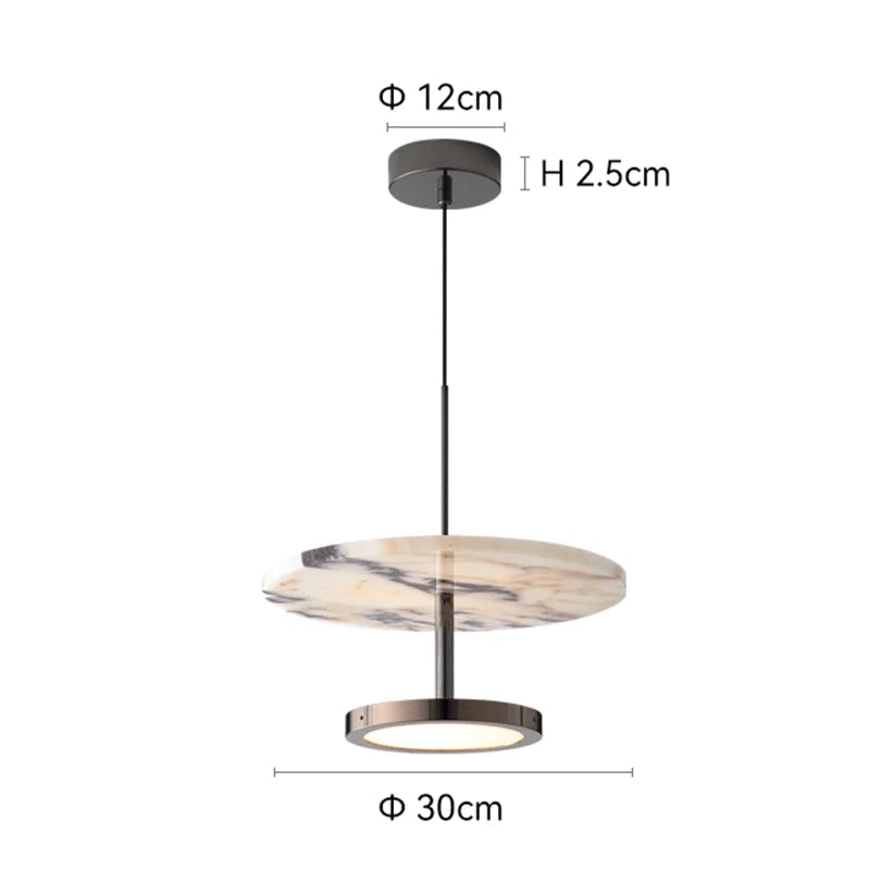 Calacatta Marble Disc Pendant Lighting