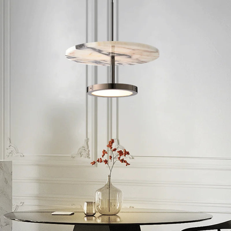 Calacatta Marble Disc Pendant Lighting