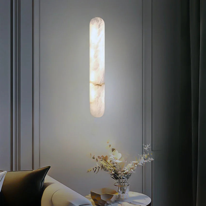 Translucent Vertical Marble Sconce