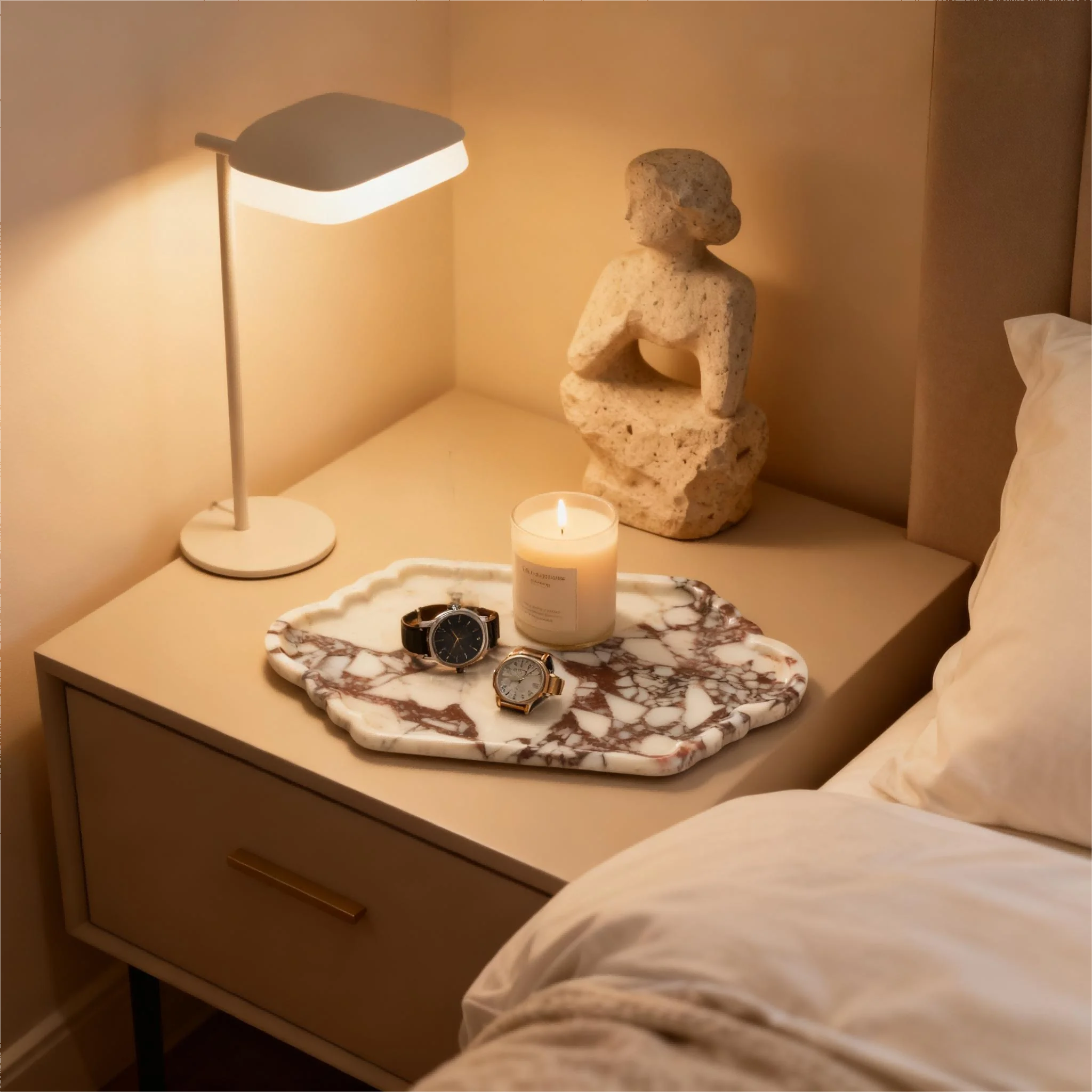 The Scalloped Stone Gallery Tray