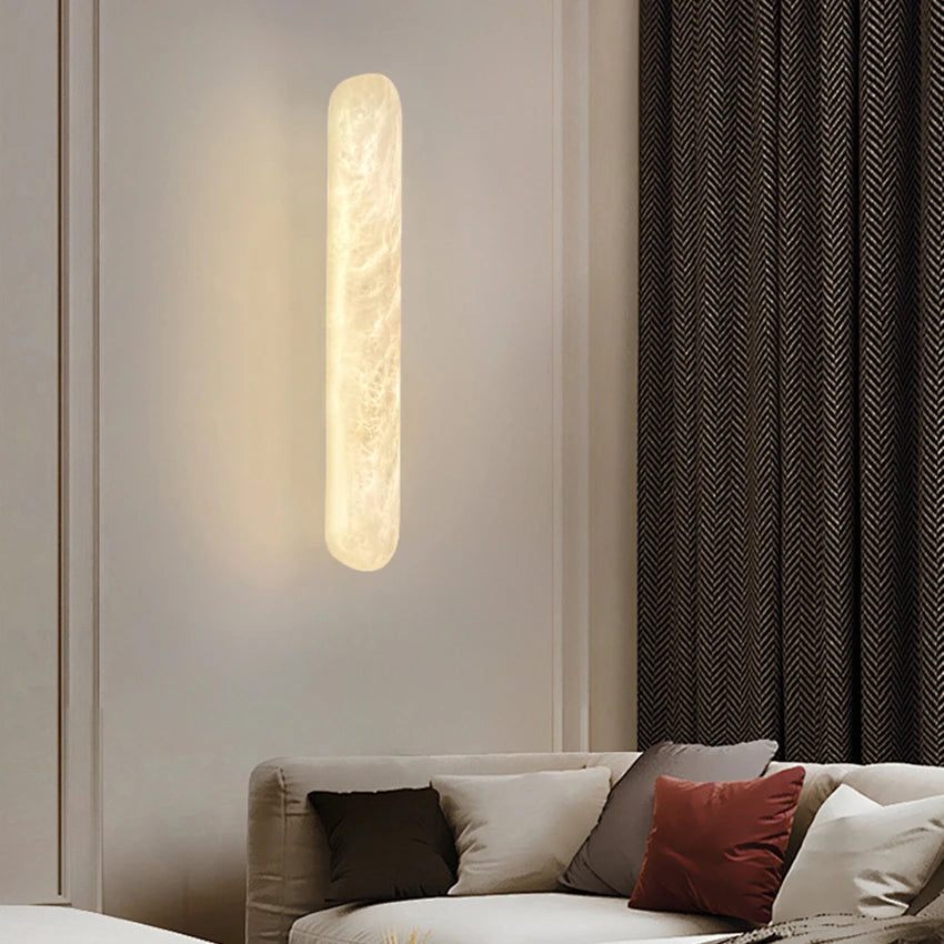 Translucent Vertical Marble Sconce