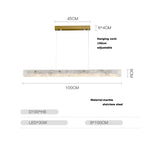 Alabaster Marble Linear Pendant Chandelier