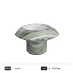 Geometric Marble Pedestal Fruit Bowl - Prada Green & Nero Marquina Footed Compote Dish