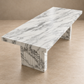 Ardelle Dining Table — White Calacatta